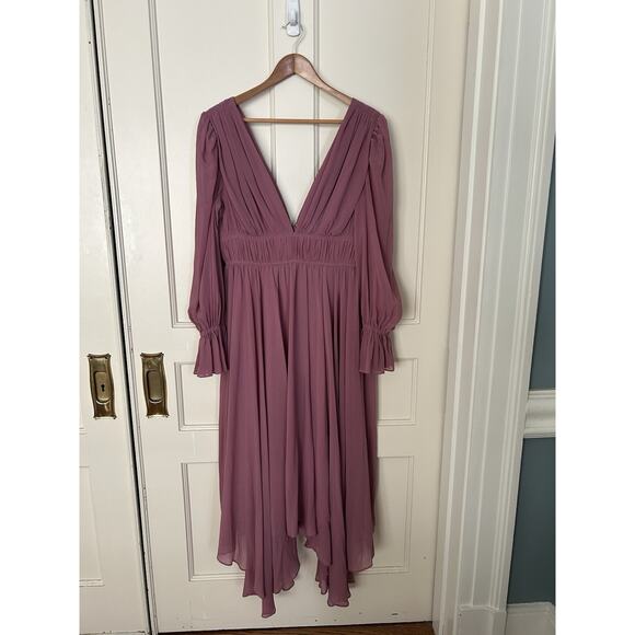 Gianni Bini Fairy Chiffon Midi Dress Womens Size 10 Pink NWT - Picture 1 of 10